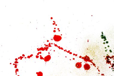 Beyaz arka plan üzerinde boya soyut renkli lekeleri