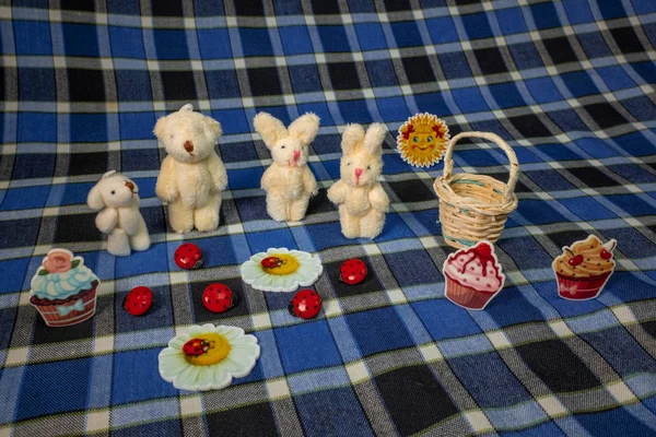 Small Plush Toys Handmade Toys — Stock Photo, Image