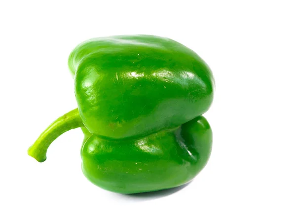 Pimiento Verde Aislado Sobre Fondo Blanco — Foto de Stock