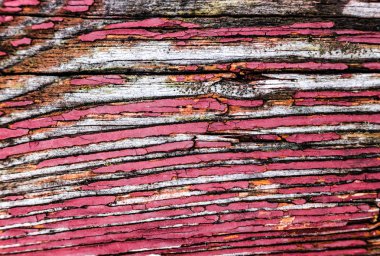 Yıpranmış boyalı ahşap plakalar görünümünü kapat 