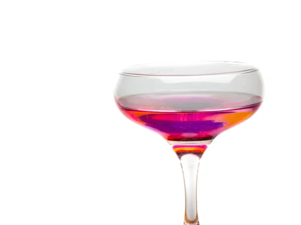 Transparent Cocktailglas Vit Bakgrund — Stockfoto