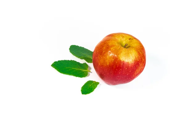 Сочные Вкусные Яблоки Белом Фоне — стоковое фото