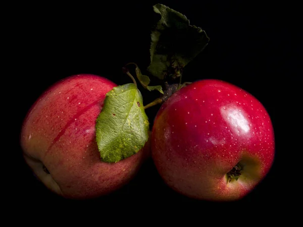 Красные Сочные Вкусные Яблоки — стоковое фото