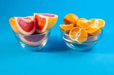 sulu ve lezzetli mandalina ve greyfurt