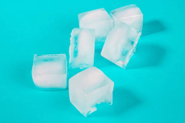 Belos Cubos Gelo Quadrados — Fotografia de Stock