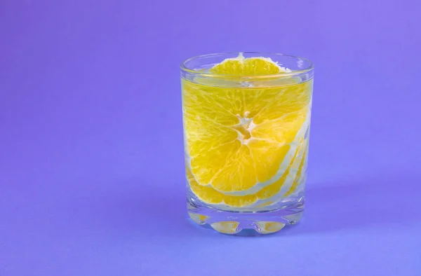 Limonada Vaso Transparente Con Naranja Bebida Naranja — Foto de Stock