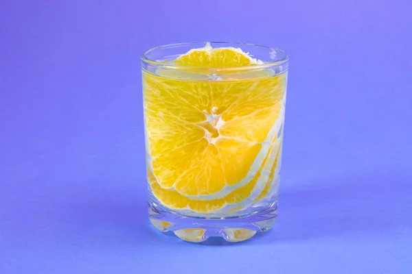 Limonada Vaso Transparente Con Naranja Bebida Naranja —  Fotos de Stock