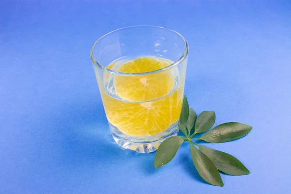 Limonada Copo Transparente Com Laranja Bebida Laranja — Fotografia de Stock