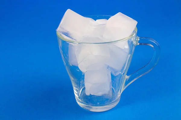 Beautiful Ice Cubes Transparent Cup — Stock Photo, Image