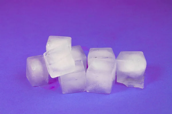 Beautiful Ice Cubes Transparent Ice — Stock Photo, Image