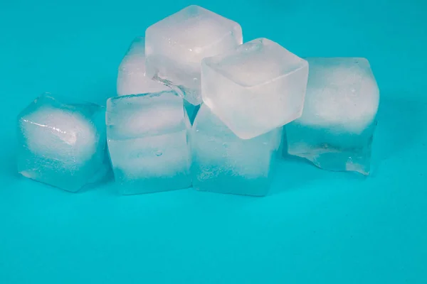 Schöne Eiswürfel Transparentes Eis — Stockfoto