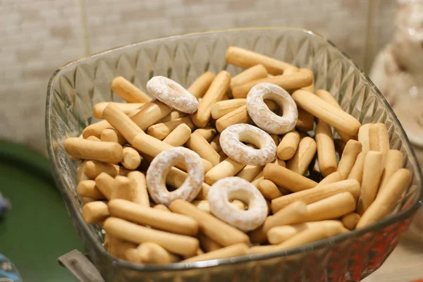 Pequenos Saborosos Bagels Bonitos Deliciosos Doces — Fotografia de Stock