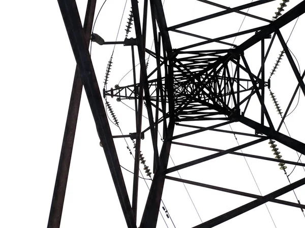 geometric lines, metal structures, power lines
