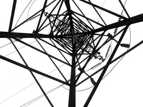 geometric lines, metal structures, power lines