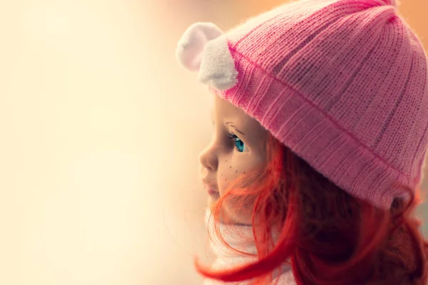 Una Chica Con Sombrero Una Chica Con Hermoso Sombrero Vestido —  Fotos de Stock
