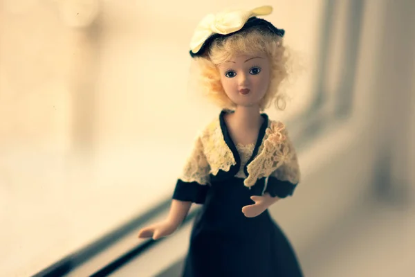 Lady Hat Girl Beautiful Hat Dress Beautiful Doll Beautiful Girl — Stock Photo, Image