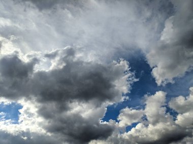 güzel beyaz bulutlar, thunderclouds, fırtına öncesi sessizlik gökyüzü