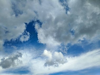 güzel beyaz bulutlar, thunderclouds, fırtına öncesi sessizlik gökyüzü