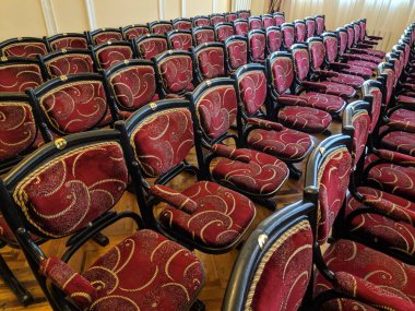 Konferans Salonu, güzel vintage sandalye, tiyatro
