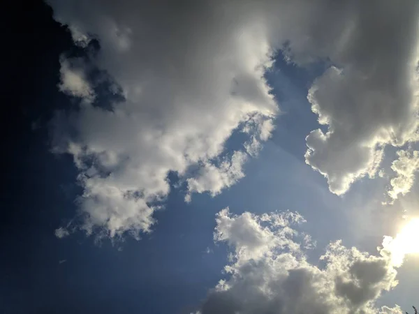 Beautiful White Clouds Blue Sky — Stock Photo, Image