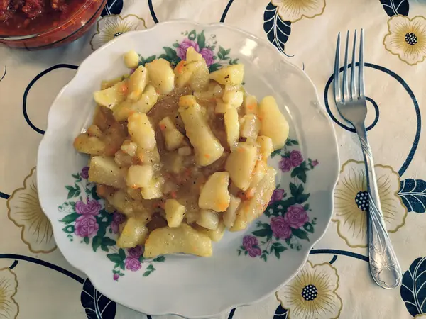 Pommes Terre Délicieuses Nourriture Maison — Photo