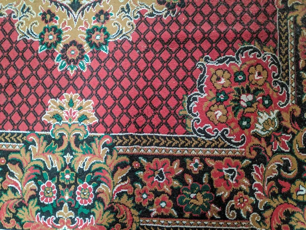 复古手工地毯 地毯上美丽的图案 — 图库照片