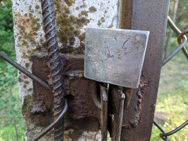 Altes Türschloss Vorhängeschloss Aus Metall — Stockfoto