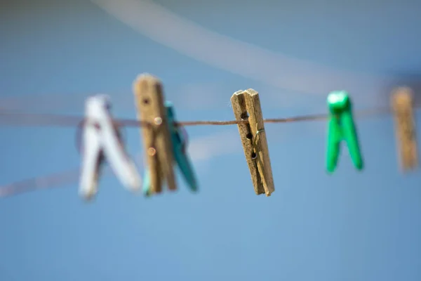 Different Clotheslines Rope — Stock Photo, Image