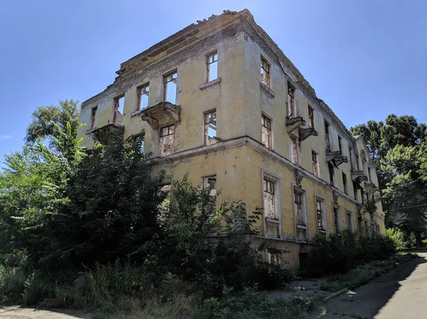 Alte Zerstörte Häuser Vintage Architektur Stadthäuser Architektonische Elemente — Stockfoto