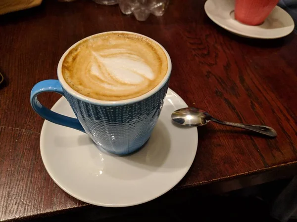 Szép Csésze Kávét Rajzolás Kávéról — Stock Fotó