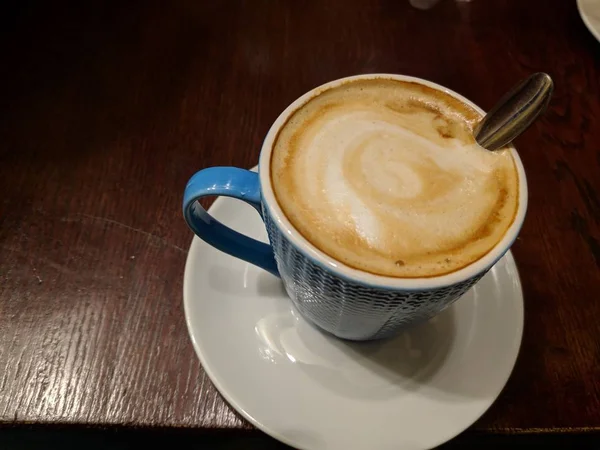 beautiful cup of coffee. drawing on coffee