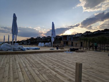 gün batımında yaz manzara, güzel manzara