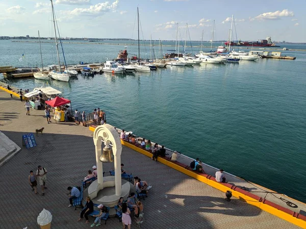 Miasto Odessa Ukraina 2019 Port Morski Odessie Statki Porcie — Zdjęcie stockowe