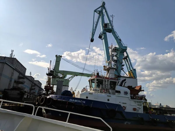 Odessa City Ukraine 2019 Sea Port Odessa Ships Port — Stock Photo, Image