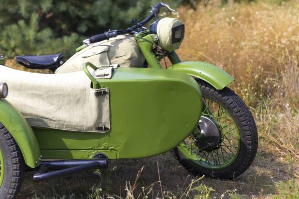 Moto Epoca Con Sidecar Motociclo Militare — Foto Stock