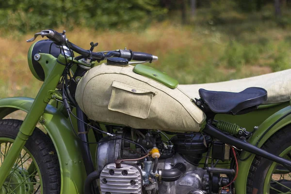 Moto Epoca Con Sidecar Motociclo Militare — Foto Stock