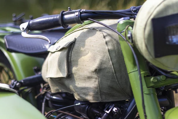 Manubrio Una Moto Militare Epoca — Foto Stock