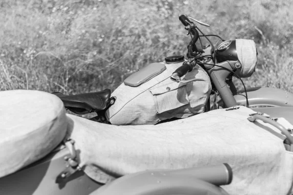 Moto Militare Vintage Con Sidecar — Foto Stock