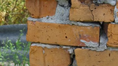 Tuğla duvar. eski kırmızı tuğla