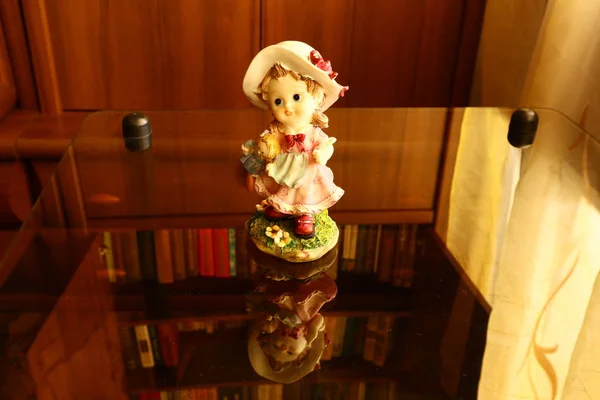 Beautiful Porcelain Figurine Girl Toy Doll Girl — Stock Photo, Image