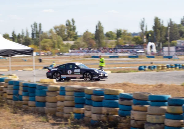 ドネプロペトロフスク市 ウクライナ 2019年9月 カーレース スポーツカー 高速でスーパーカー — ストック写真