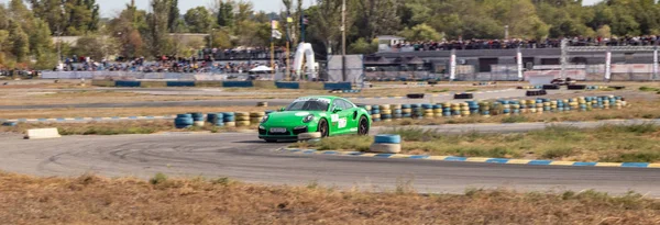 Dnepropetrovsk Cidade Ucrânia Setembro 2019 Corrida Carros Carros Desportivos Supercarros — Fotografia de Stock