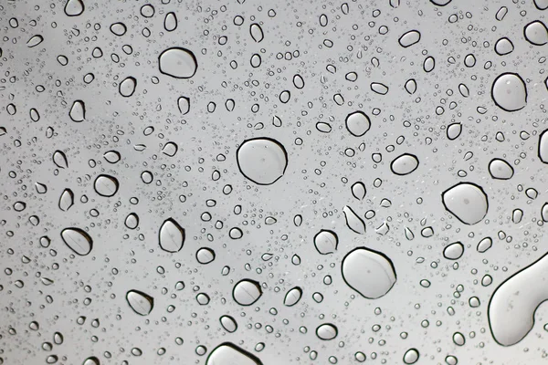 Regendruppels Het Glas Herfstregen Transparante Druppels — Stockfoto