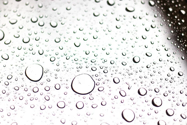 Regendruppels Het Glas Herfstregen Transparante Druppels — Stockfoto