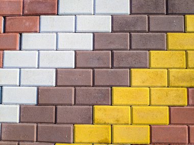 Renkli tuğlalar. tuğla duvar dokusu.
