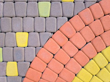 Renkli tuğlalar. tuğla duvar dokusu.