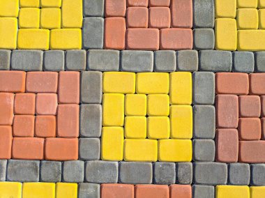 Renkli tuğlalar. tuğla duvar dokusu.