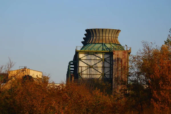 Empresa Industrial Edificios Fábrica Tuberías Una Planta Industrial Problemas Ecológicos — Foto de Stock