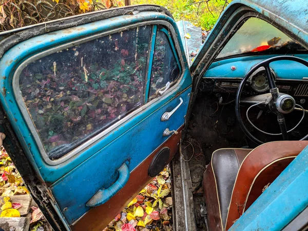 Viejo Coche Época Coche Viejo Destrozado — Foto de Stock