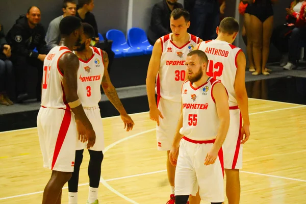 Jugadores Baloncesto Patio Baloncesto — Foto de Stock